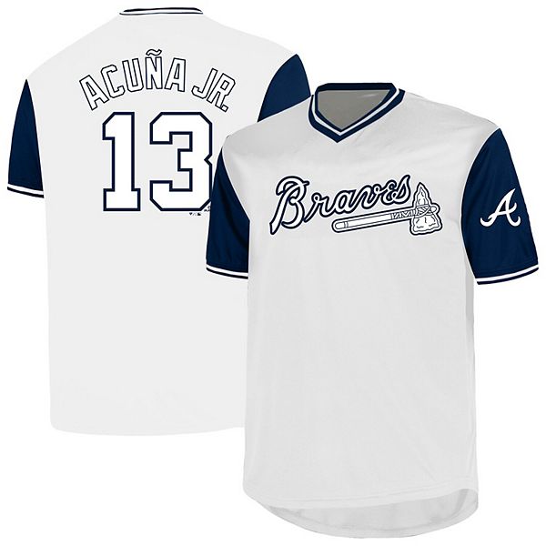 Футболка с V-вырезом Atlanta Braves Ronald Acuña Jr Profile
Футболка с V-вырезом Atlanta Braves Ronald Acuña Jr Profile