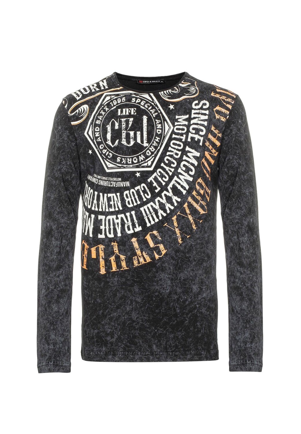 Рубашка с длинными рукавами и модным принтом спереди CIPO & BAXX, черный
Рубашка с длинными рукавами и модным принтом спереди CIPO & BAXX, черный