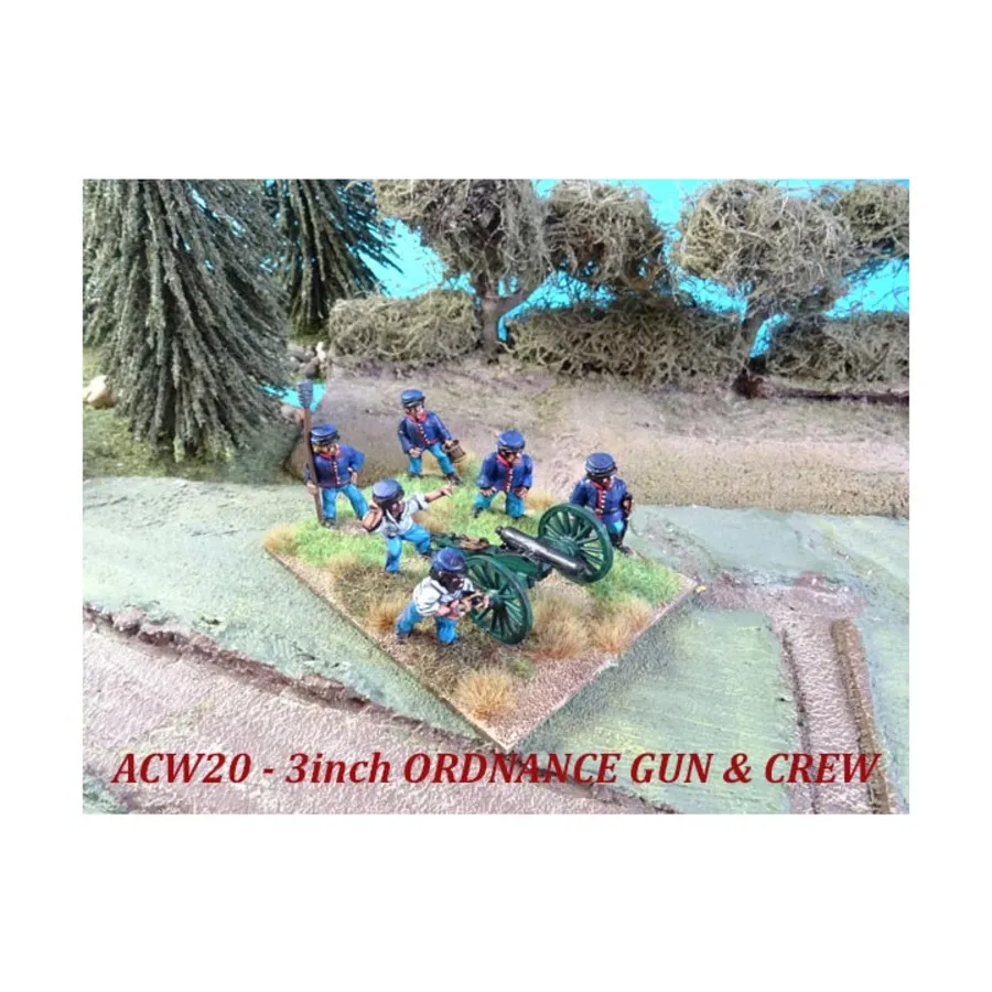 3-дюймовая артиллерийская пушка и расчет полевой артиллерии, American Civil War - Union Army (28mm)
3-дюймовая артиллерийская пушка и расчет полевой артиллерии, American Civil War - Union Army (28mm)