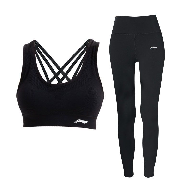 LINING Фитнес-сет Женская черная майка Black Yoga Pants
LINING Фитнес-сет Женская черная майка Black Yoga Pants