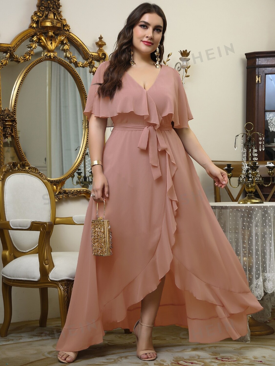 Платье Belle, больших размеров, завязки на талии, складки, ткань шифон Shein, пастельно-розовый
Платье Belle, больших размеров, завязки на талии, складки, ткань шифон Shein, пастельно-розовый