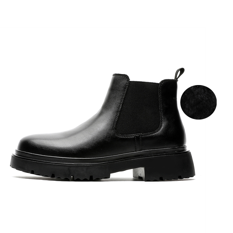 XIAOTOULANG Мужские короткие челси-ботинки черные с меховой подкладкой, цвет Fleece-Lined Black
XIAOTOULANG Мужские короткие челси-ботинки черные с меховой подкладкой, цвет Fleece-Lined Black