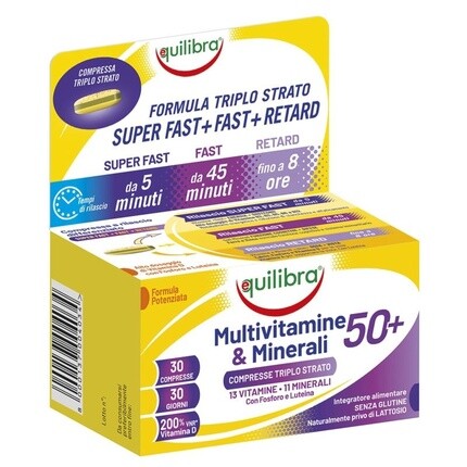 Мультивитаминная и минеральная добавка Equilibra, 30 таблеток, трехслойная улучшенная формула с замедленным высвобождением для энергетической и когнитивной поддержки
Мультивитаминная и минеральная добавка Equilibra, 30 таблеток, трехслойная улучшенная формула с замедленным высвобождением для энергетической и когнитивной поддержки