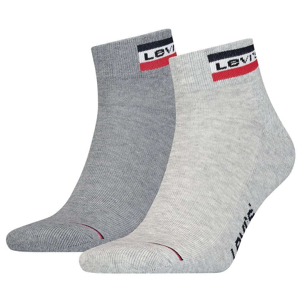 Носки Levi´s Mid Cut Sportswear Logo Quarter 2 шт, серый 
Носки Levi´s Mid Cut Sportswear Logo Quarter 2 шт, серый