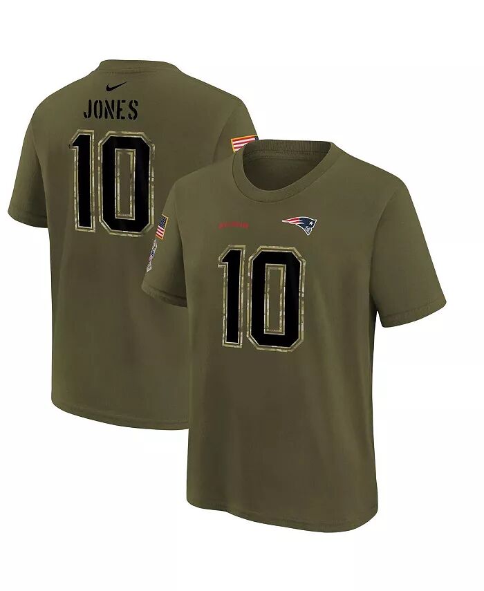 Футболка с именем и номером Big Boys Mac Jones Olive New England Patriots 2022 Salute To Service Nike
Футболка с именем и номером Big Boys Mac Jones Olive New England Patriots 2022 Salute To Service Nike