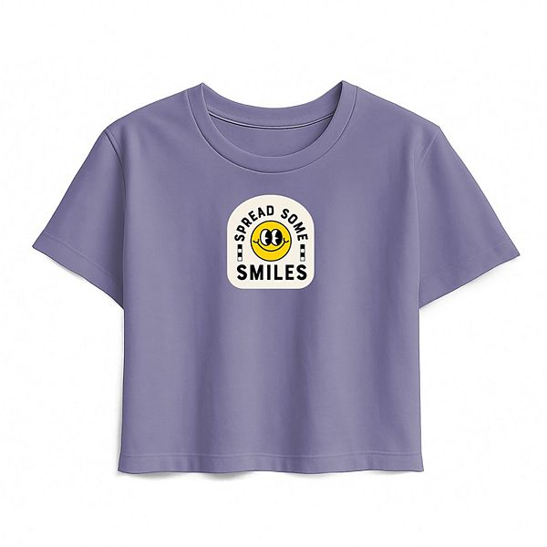 Футболка Boxy для девочек 7-16 лет Spread Some Smiles Licensed Character, Periwinkle
Футболка Boxy для девочек 7-16 лет Spread Some Smiles Licensed Character, Periwinkle