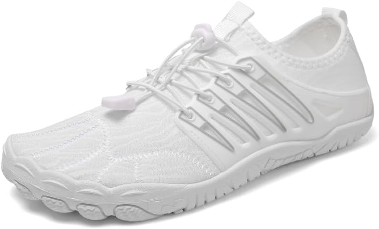 Мужские быстросохнущие пляжные слипоны-кроссовки Aqua с завязками и дренажной подошвой для использования на пляже Zhogize, белый
Мужские быстросохнущие пляжные слипоны-кроссовки Aqua с завязками и дренажной подошвой для использования на пляже Zhogize, белый