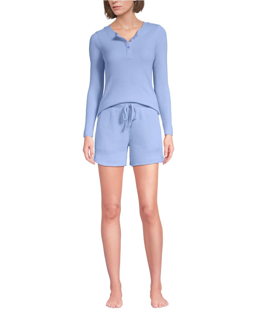 Женский мягкий пижамный комплект из двух частей: топ с длинными рукавами и шорты Lands' End, Clear blue sky
Женский мягкий пижамный комплект из двух частей: топ с длинными рукавами и шорты Lands' End, Clear blue sky