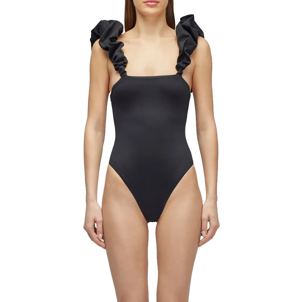 Слитный купальник Sundek с оборками, черный
Слитный купальник Sundek с оборками, черный