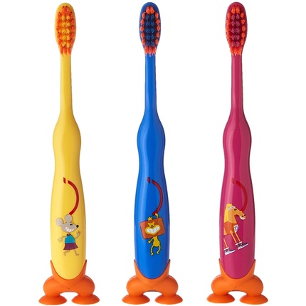 Детская зубная щетка с мягкой, очень мягкой щетиной, защита десен, 2-6 лет, 3 шт., Jungle King Signal
Детская зубная щетка с мягкой, очень мягкой щетиной, защита десен, 2-6 лет, 3 шт., Jungle King Signal