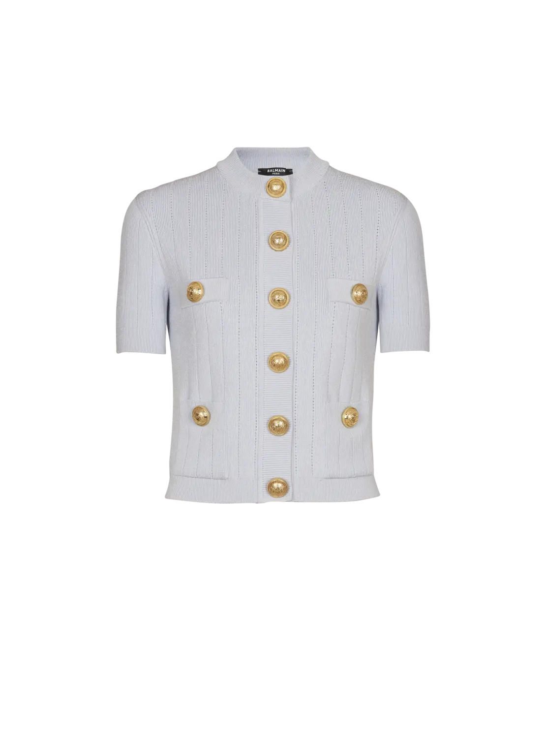 Вязаный кардиган с четырьмя карманами Balmain, синий
Вязаный кардиган с четырьмя карманами Balmain, синий
