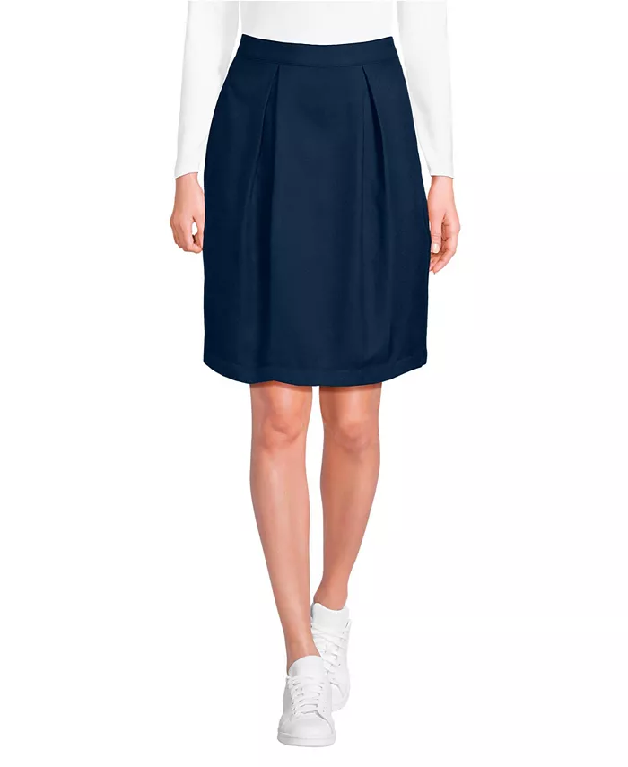 Женская однотонная плиссированная юбка-шорты длиной до колена Lands' End, синий
Женская однотонная плиссированная юбка-шорты длиной до колена Lands' End, синий