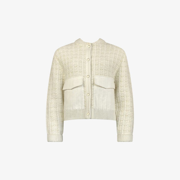 Текстурированная трикотажная куртка-бомбер свободного кроя Ro&Zo, белый
Текстурированная трикотажная куртка-бомбер свободного кроя Ro&Zo, белый