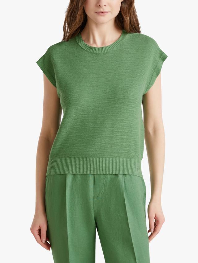 Хлопковая топ без рукавов с добавлением льна Benetton
Хлопковая топ без рукавов с добавлением льна Benetton