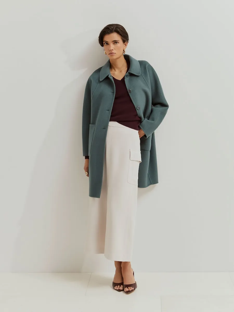 Женское пальто из шерсти прямого кроя зеленого цвета Lion of Porches
Женское пальто из шерсти прямого кроя зеленого цвета Lion of Porches