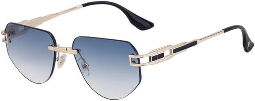 Модные овальные солнцезащитные очки для женщин и мужчин, винтажные безободковые металлические женские солнцезащитные очки, ретро-очки, защита от УФ-излучения UV400 MTZJH, Blue
Модные овальные солнцезащитные очки для женщин и мужчин, винтажные безободковые металлические женские солнцезащитные очки, ретро-очки, защита от УФ-излучения UV400 MTZJH, Blue