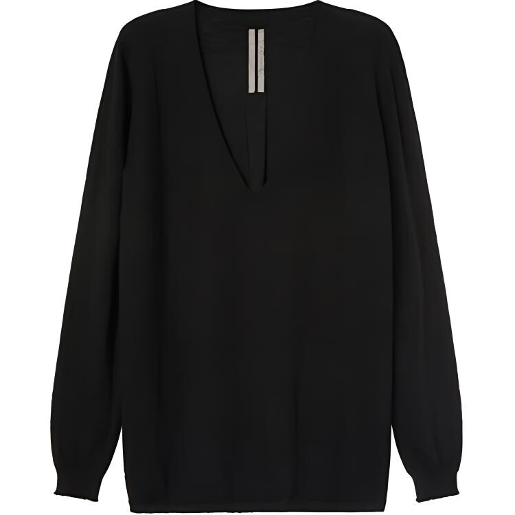 Свитер мужской Rick Owens кашемировый, черный 
Свитер мужской Rick Owens кашемировый, черный