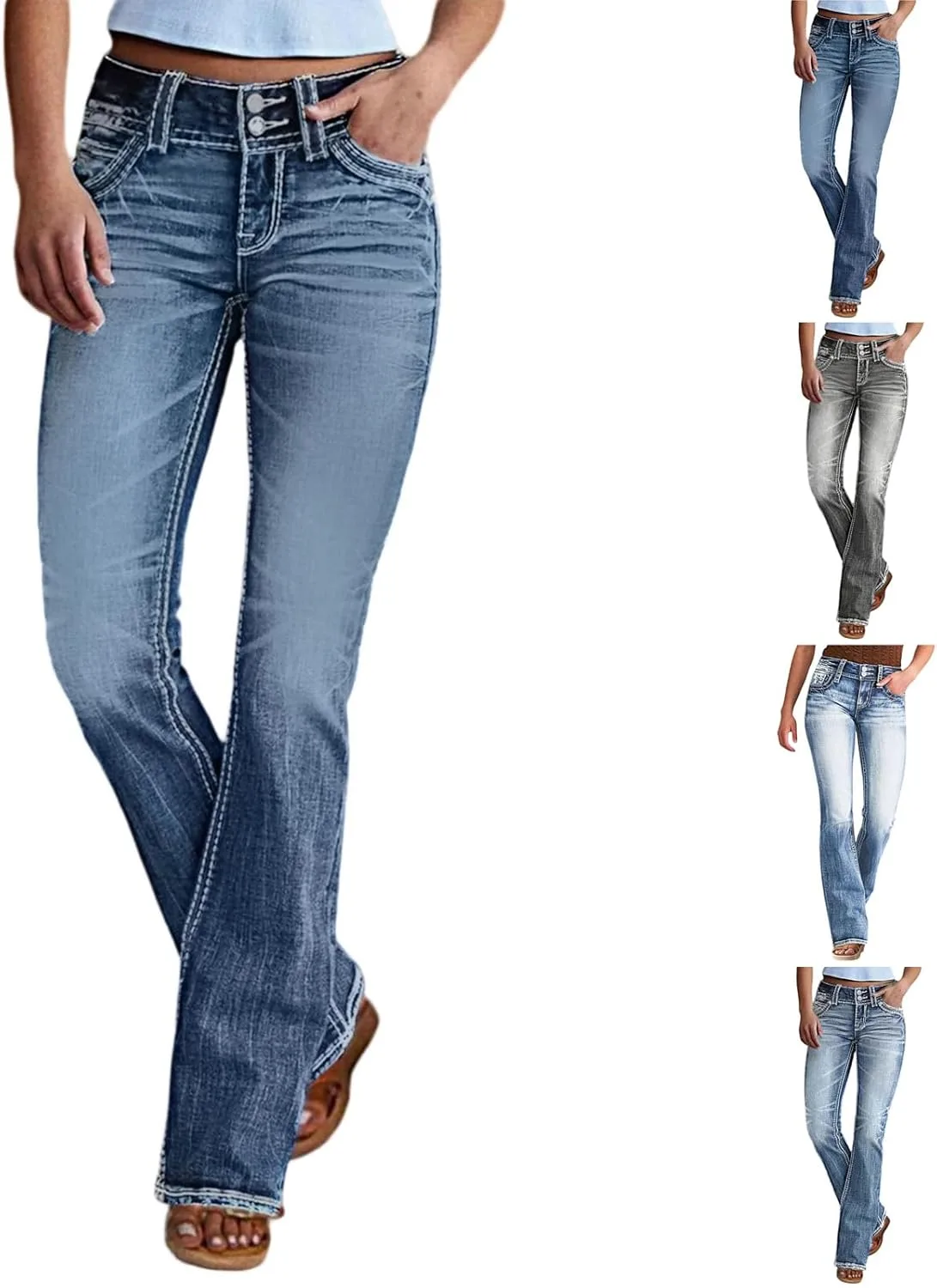 Джинсы Boot Cut для женщин Stretchy High Waisted
Джинсы Boot Cut для женщин Stretchy High Waisted