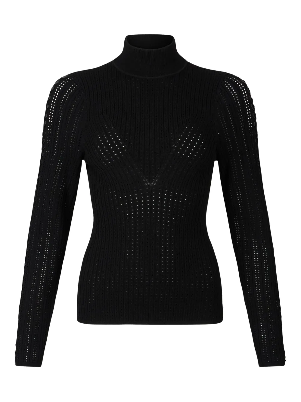 Перфорированный свитер с высоким воротом LIU JO, черный
Перфорированный свитер с высоким воротом LIU JO, черный