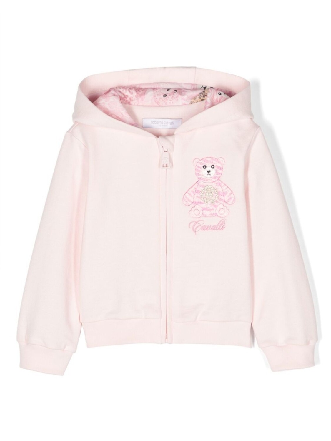 Толстовка с капюшоном на молнии с вышитым медведем Roberto Cavalli Junior, розовый
Толстовка с капюшоном на молнии с вышитым медведем Roberto Cavalli Junior, розовый