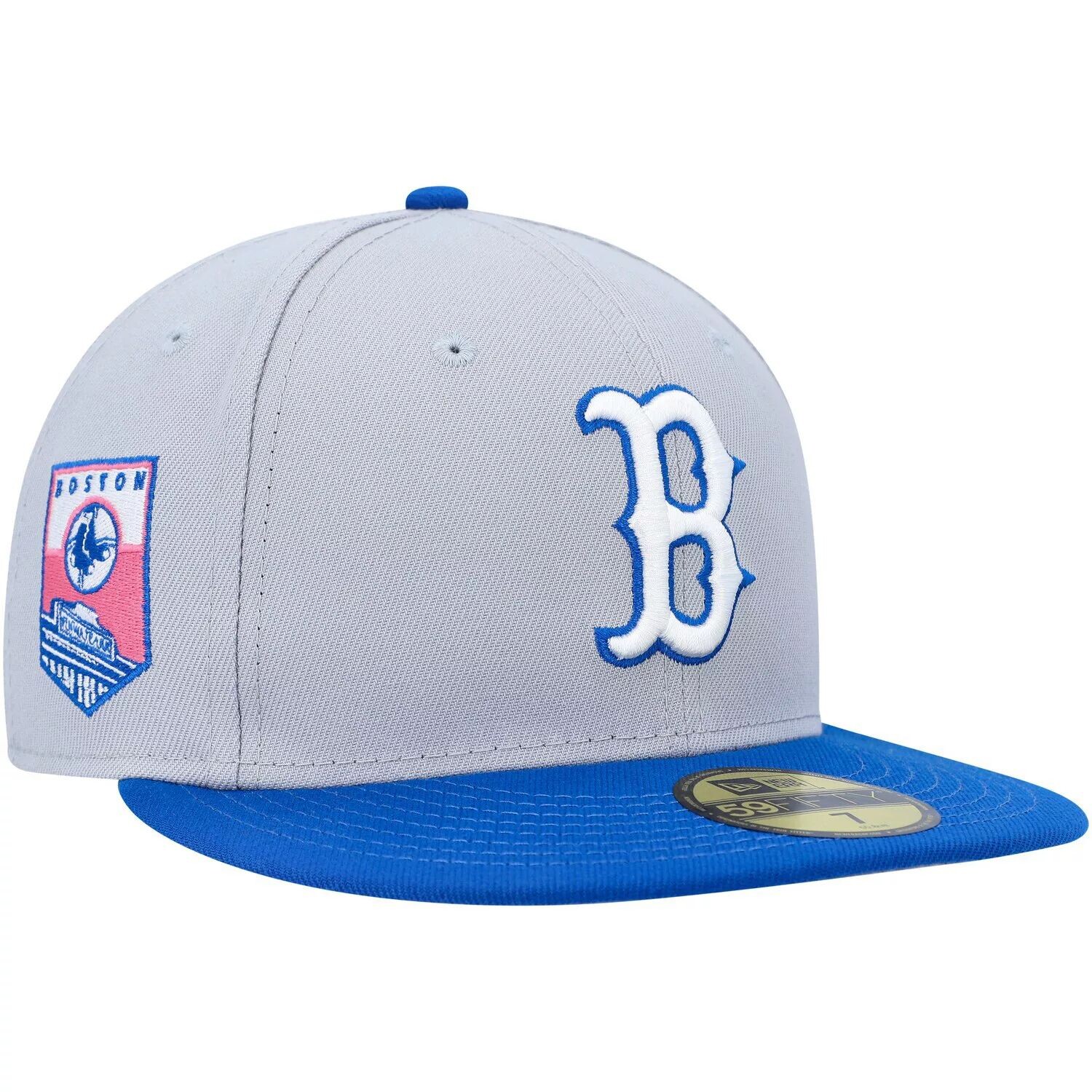 Мужская приталенная кепка New Era серого/синего цвета Boston Red Sox Dolphin 59FIFTY
Мужская приталенная кепка New Era серого/синего цвета Boston Red Sox Dolphin 59FIFTY