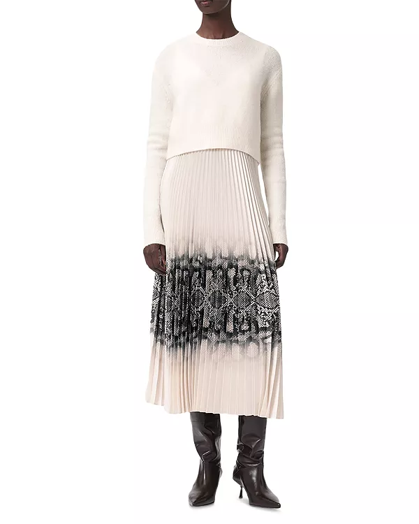 Платье и свитер Curtis ophis Allsaints, белый
Платье и свитер Curtis ophis Allsaints, белый
