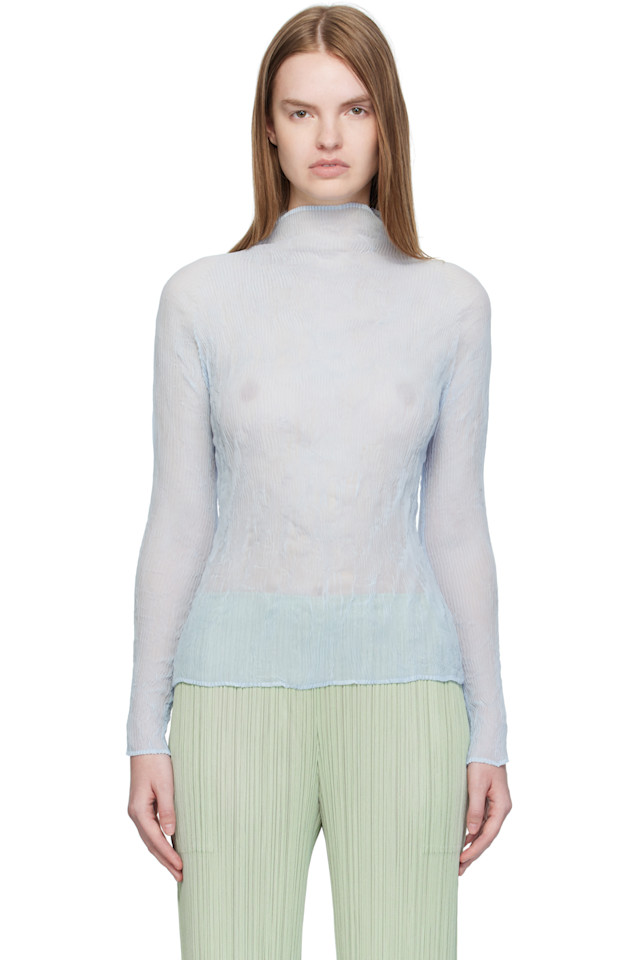 Issey Miyake Синий шифоновый топ с перекрученными нитями (3 шт.)
Issey Miyake Синий шифоновый топ с перекрученными нитями (3 шт.)