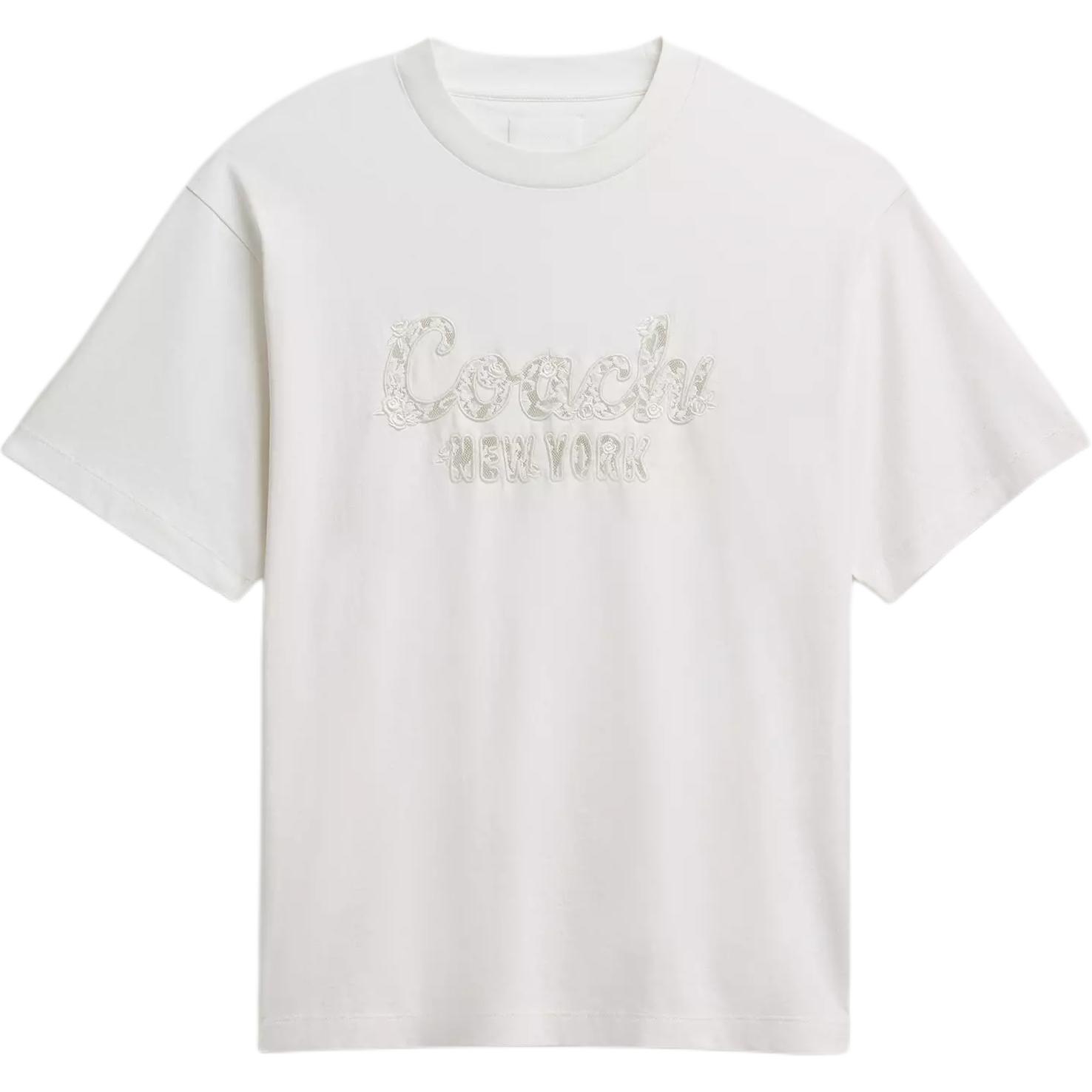 COACH Футболка женская белая, Белый, COACH Футболка женская белая
COACH Футболка женская белая, Белый, COACH Футболка женская белая