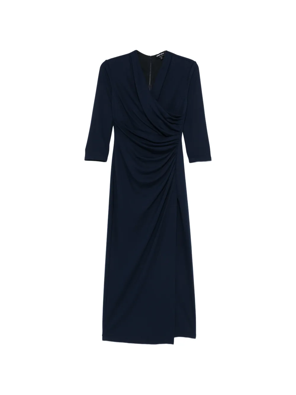 Макси-платье с драпировкой и V-образным вырезом Giorgio Armani, синий
Макси-платье с драпировкой и V-образным вырезом Giorgio Armani, синий