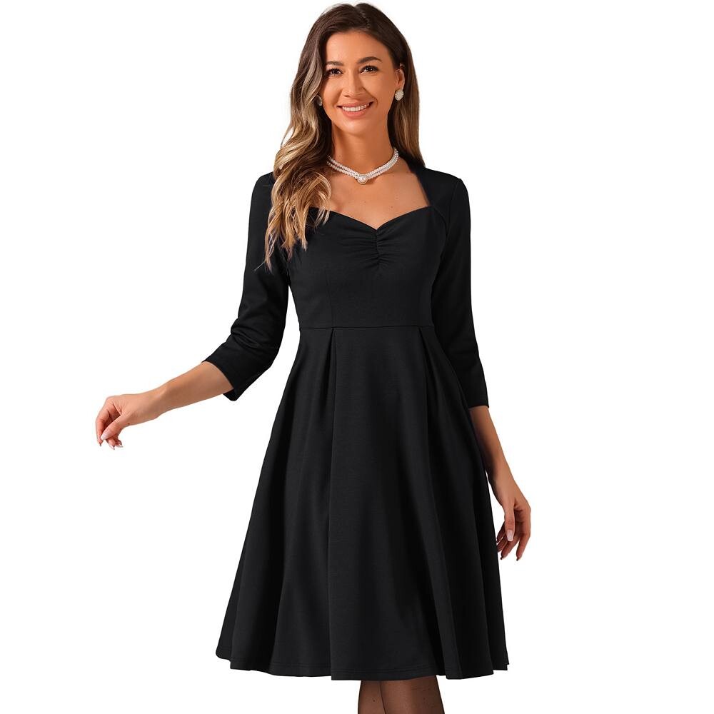 Женские винтажные коктейльные платья трапециевидной формы в стиле ретро 1950-х годов с вырезом сердечком ALLEGRA K, черный
Женские винтажные коктейльные платья трапециевидной формы в стиле ретро 1950-х годов с вырезом сердечком ALLEGRA K, черный