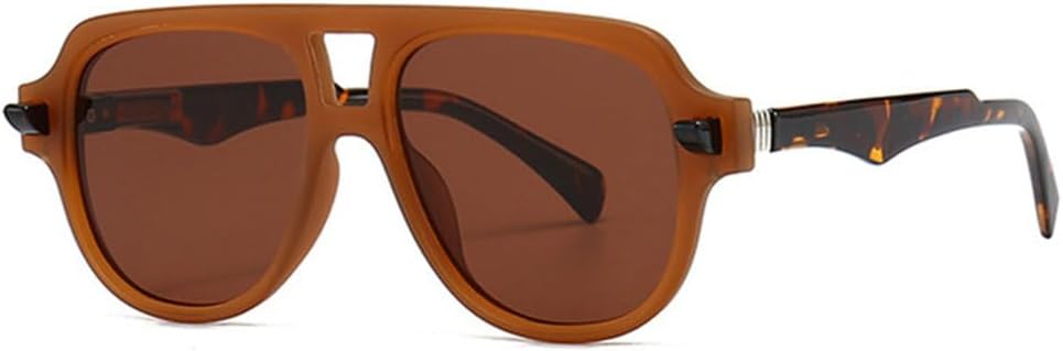 Модные солнцезащитные очки с двойной перемычкой для женщин, ретро-градиентные очки с защитой от УФ-излучения UV400, трендовые мужские солнцезащитные очки с заклепками TYUVIVO, Brown Leopard Brown
Модные солнцезащитные очки с двойной перемычкой для женщин, ретро-градиентные очки с защитой от УФ-излучения UV400, трендовые мужские солнцезащитные очки с заклепками TYUVIVO, Brown Leopard Brown