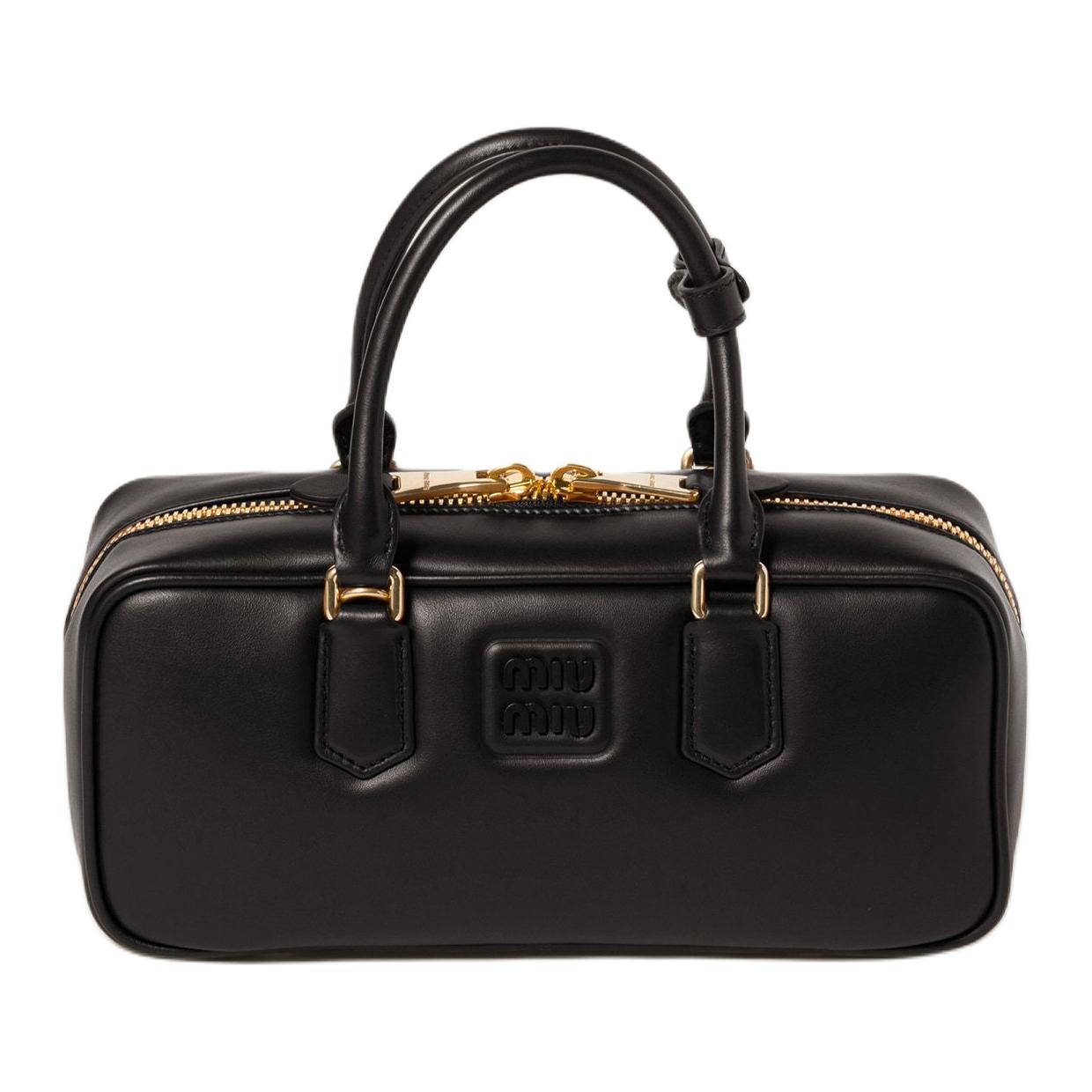 MIU MIU Arcadie Calfskin Handbag Large Women's Black
MIU MIU Arcadie Calfskin Handbag Large Women's Black