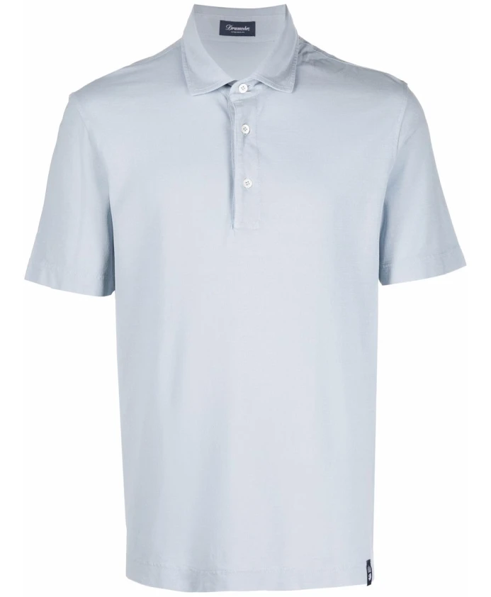 Синяя хлопковая рубашка-поло с мини-логотипом Drumohr, синий
Синяя хлопковая рубашка-поло с мини-логотипом Drumohr, синий
