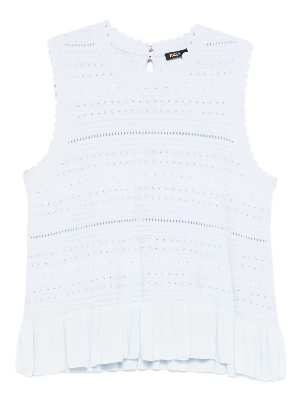 Трикотажный топ с оборками Maje, синий
Трикотажный топ с оборками Maje, синий