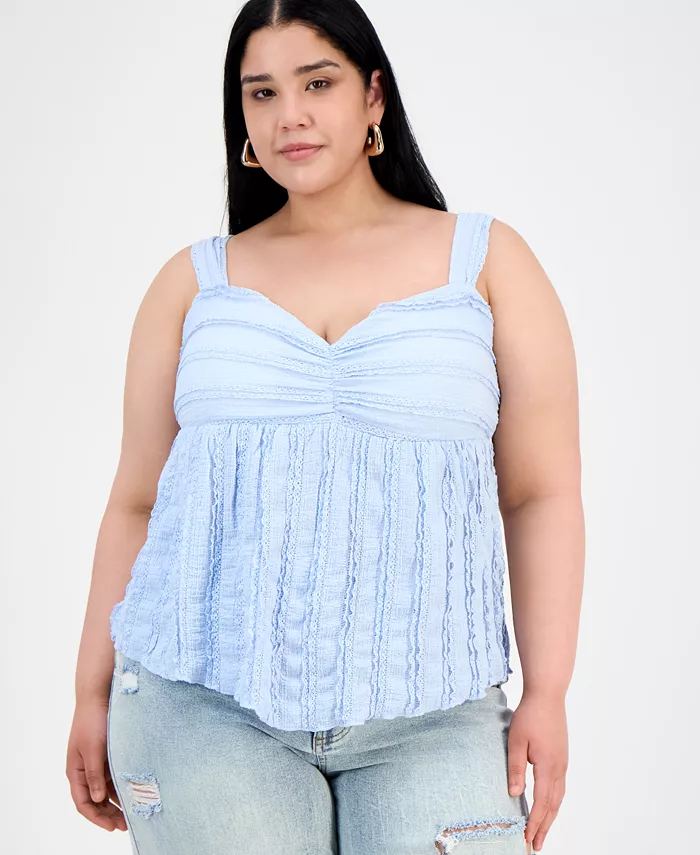 Модная майка больших размеров с кружевной отделкой и вырезом сердечком Derek Heart, синий
Модная майка больших размеров с кружевной отделкой и вырезом сердечком Derek Heart, синий