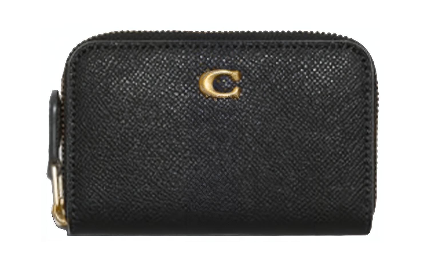 COACH Кожаный кардхолдер-клатч на молнии для женщин Black
COACH Кожаный кардхолдер-клатч на молнии для женщин Black