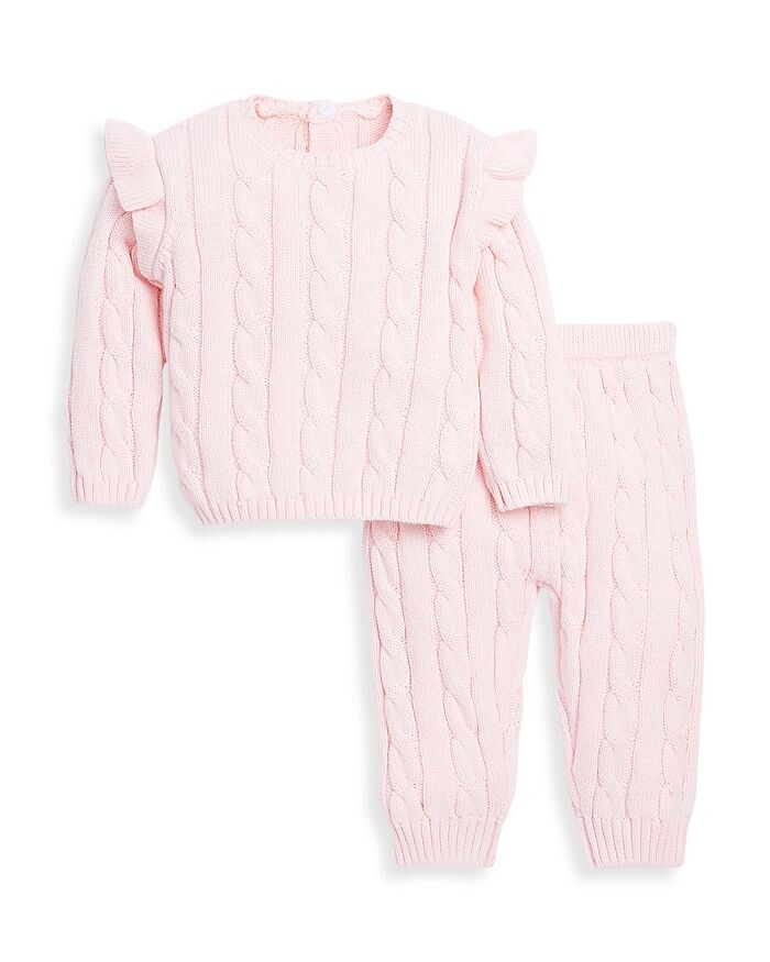 Вязаный свитер для девочек Bloomies, комплект из вязаного топа и леггинсов - для малышей Bloomie's Baby, розовый