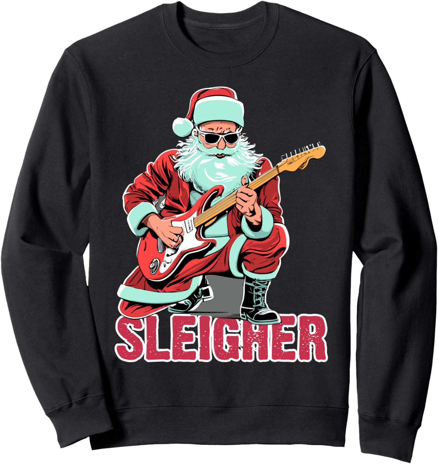 Толстовка с изображением Санта-Клауса и гитары на рождественских санях Sleigher Christmas Gifts, черный
Толстовка с изображением Санта-Клауса и гитары на рождественских санях Sleigher Christmas Gifts, черный