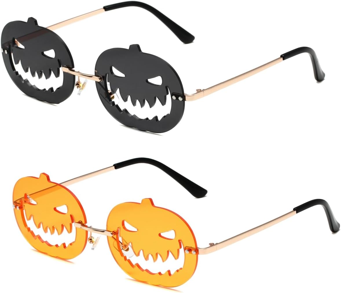 НОВИНКА! Комплект из 2 солнцезащитных очков без оправы в форме тыквы для женщин и мужчин, для вечеринок, карнавалов, выпускных вечеров и Хэллоуина (тыква, оранжевый + черный) swanoble, Orange + Black
НОВИНКА! Комплект из 2 солнцезащитных очков без оправы в форме тыквы для женщин и мужчин, для вечеринок, карнавалов, выпускных вечеров и Хэллоуина (тыква, оранжевый + черный) swanoble, Orange + Black
