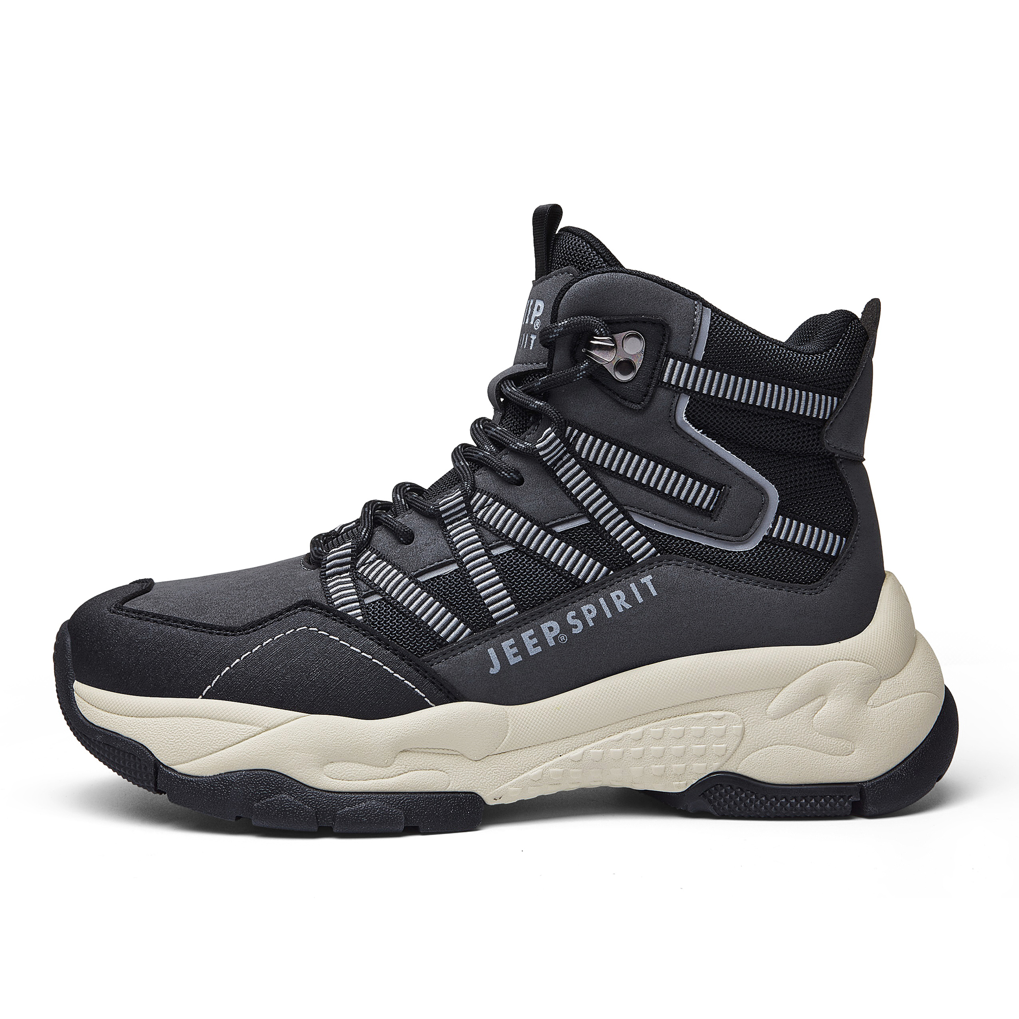 JEEP SPIRIT Амортизирующее износостойкое покрытие, легкий термоковрик, высокие кроссовки для активного отдыха, мужские, графитово-черные
JEEP SPIRIT Амортизирующее износостойкое покрытие, легкий термоковрик, высокие кроссовки для активного отдыха, мужские, графитово-черные