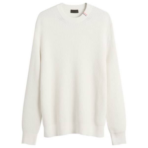 Хлопковый джемпер с круглым вырезом Moncler, белый
Хлопковый джемпер с круглым вырезом Moncler, белый