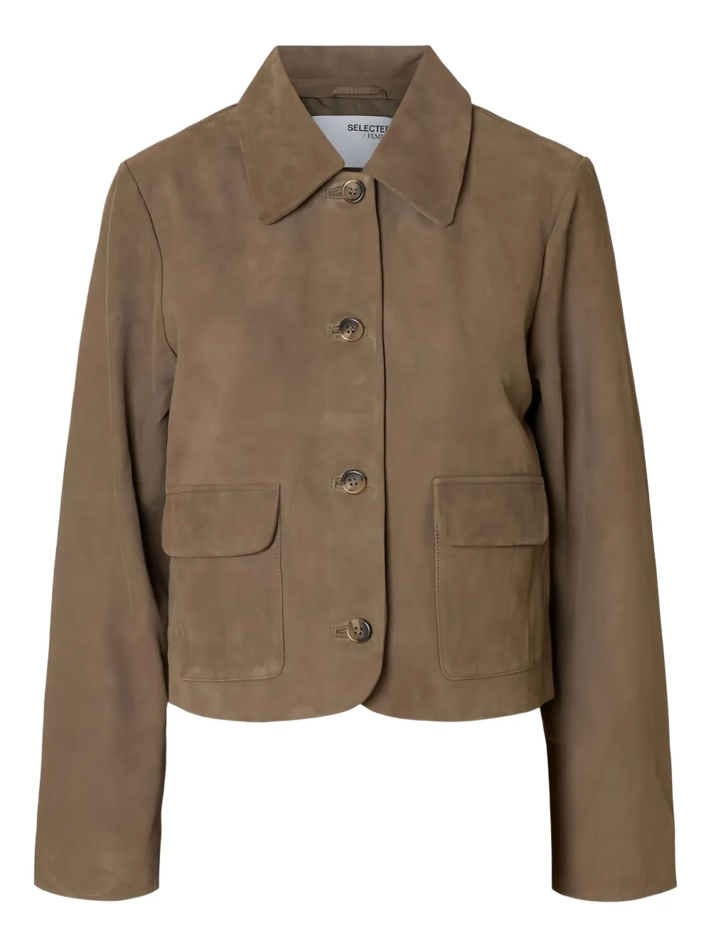 Кожаная куртка на пуговицах Selected Femme
Кожаная куртка на пуговицах Selected Femme