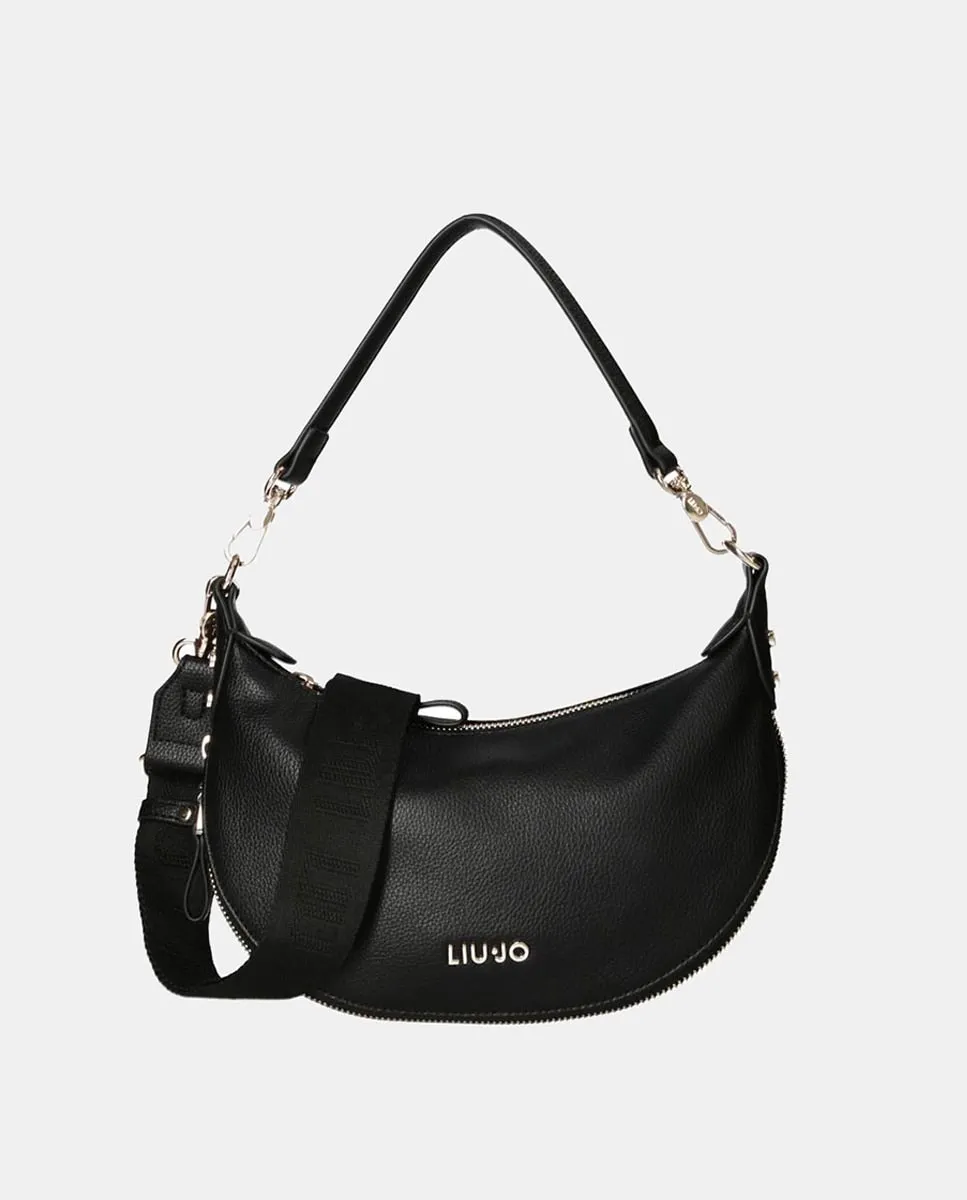Сумка-хобо со съемной двойной ручкой Liujo, черный
Сумка-хобо со съемной двойной ручкой Liujo, черный
