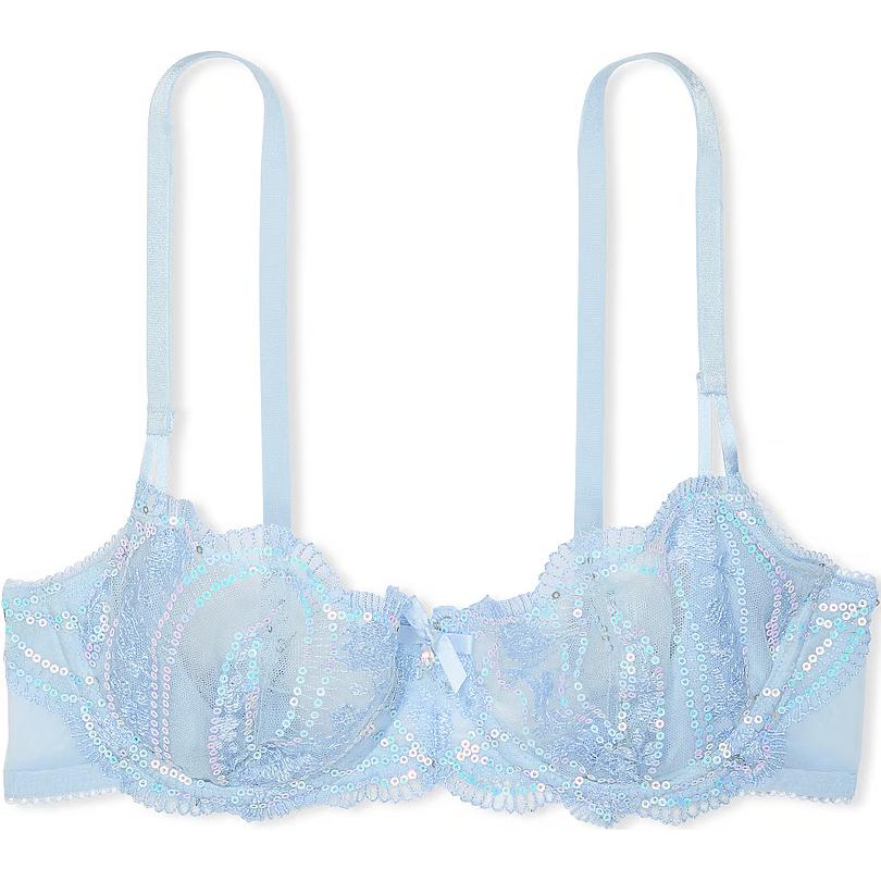 Бюстгальтер Balconette Victoria's Secret Dream Angels Wicked Twinkle Strap Unlined Lace без косточек светло-голубой/голубой
Бюстгальтер Balconette Victoria's Secret Dream Angels Wicked Twinkle Strap Unlined Lace без косточек светло-голубой/голубой