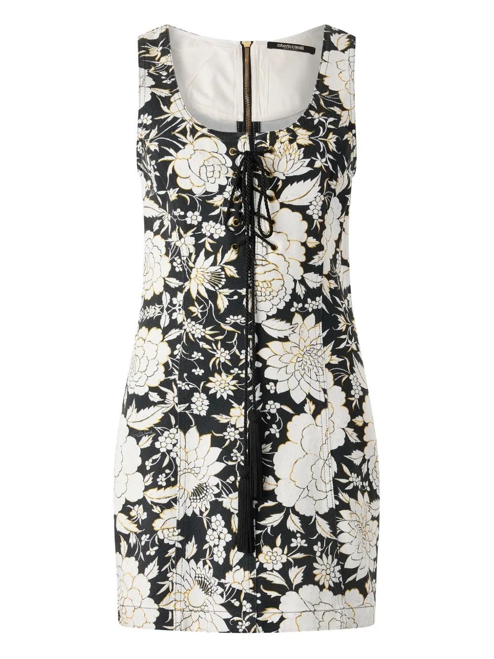 Платье мини со шнуровкой и цветочным принтом Roberto Cavalli, белый
Платье мини со шнуровкой и цветочным принтом Roberto Cavalli, белый