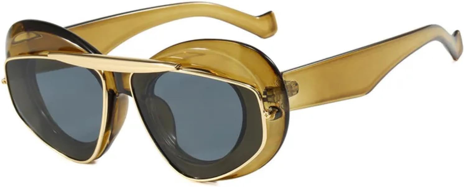 Ретро уникальные двухцветные овальные солнцезащитные очки для женщин, модные прозрачные градиентные линзы, защита от УФ-излучения UV400, для мужчин в стиле панк TKKTLLT, Green-black
Ретро уникальные двухцветные овальные солнцезащитные очки для женщин, модные прозрачные градиентные линзы, защита от УФ-излучения UV400, для мужчин в стиле панк TKKTLLT, Green-black