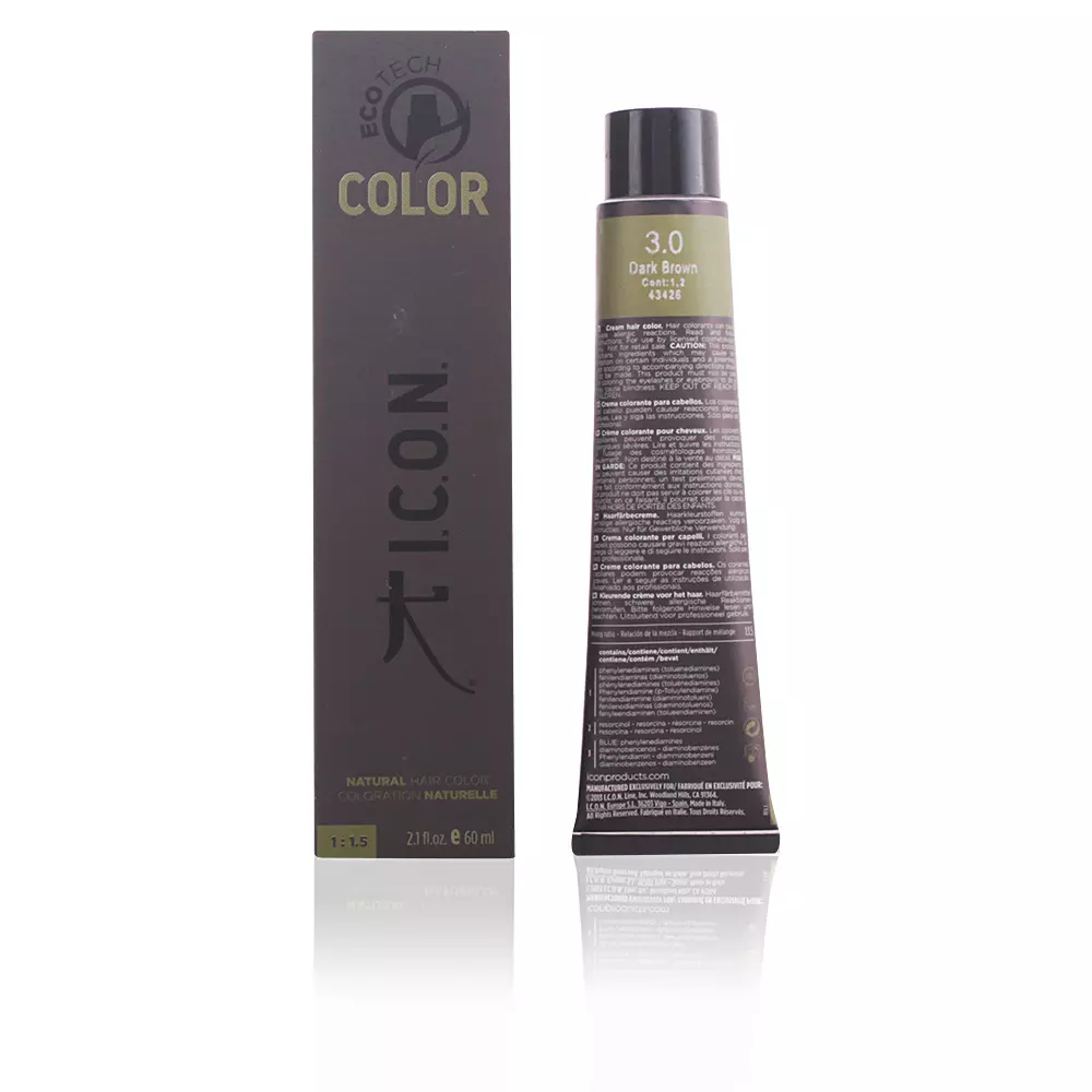 Краска для волос Ecotech color natural color I.C.O.N., цвет 3.0 dark brown, 60 мл.
Краска для волос Ecotech color natural color I.C.O.N., цвет 3.0 dark brown, 60 мл.