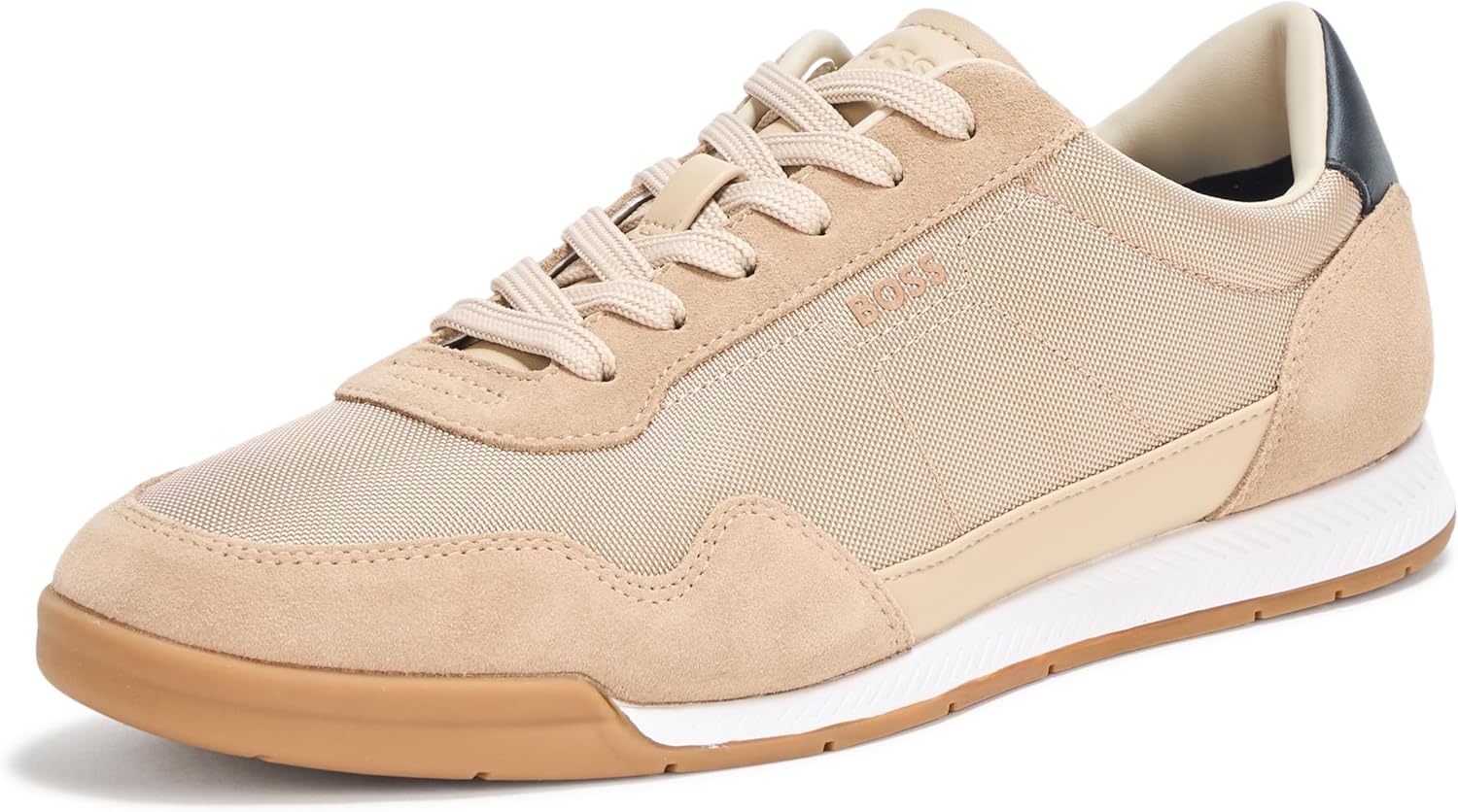 BOSS Мужские титановые низкопрофильные кожаные кроссовки, Sand Beige
BOSS Мужские титановые низкопрофильные кожаные кроссовки, Sand Beige