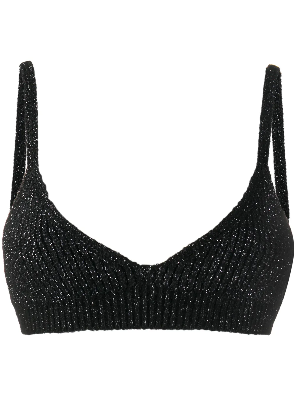 Укороченный топ в рубчик Alanui, металлик
Укороченный топ в рубчик Alanui, металлик