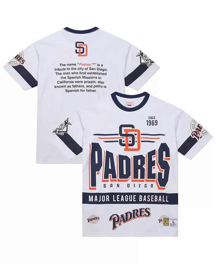 Мужская белая футболка San Diego Padres Cooperstown Collection Team Origins Premium Mitchell & Ness
Мужская белая футболка San Diego Padres Cooperstown Collection Team Origins Premium Mitchell & Ness
